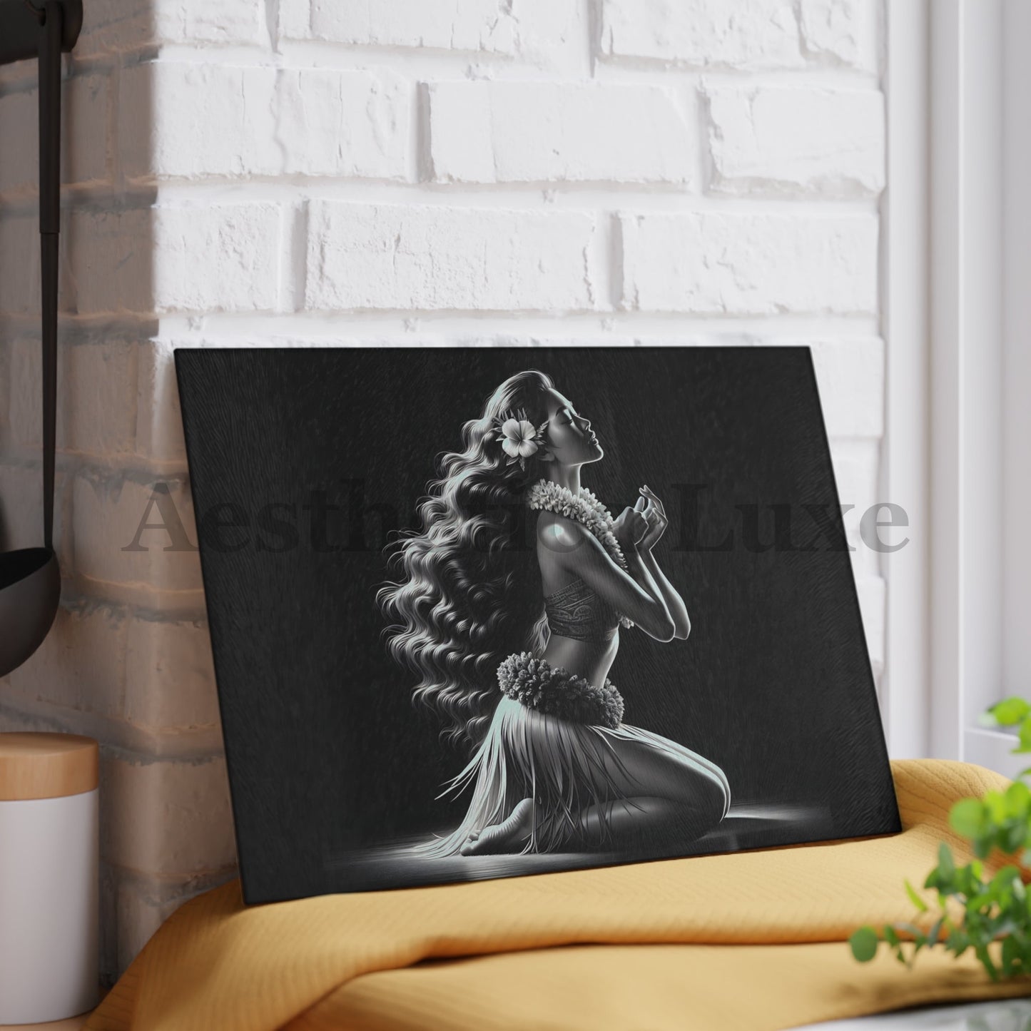 Hawaiian Grace Glass Cutting Board - Elegant Kitchen Decor for Inspiration and Celebration