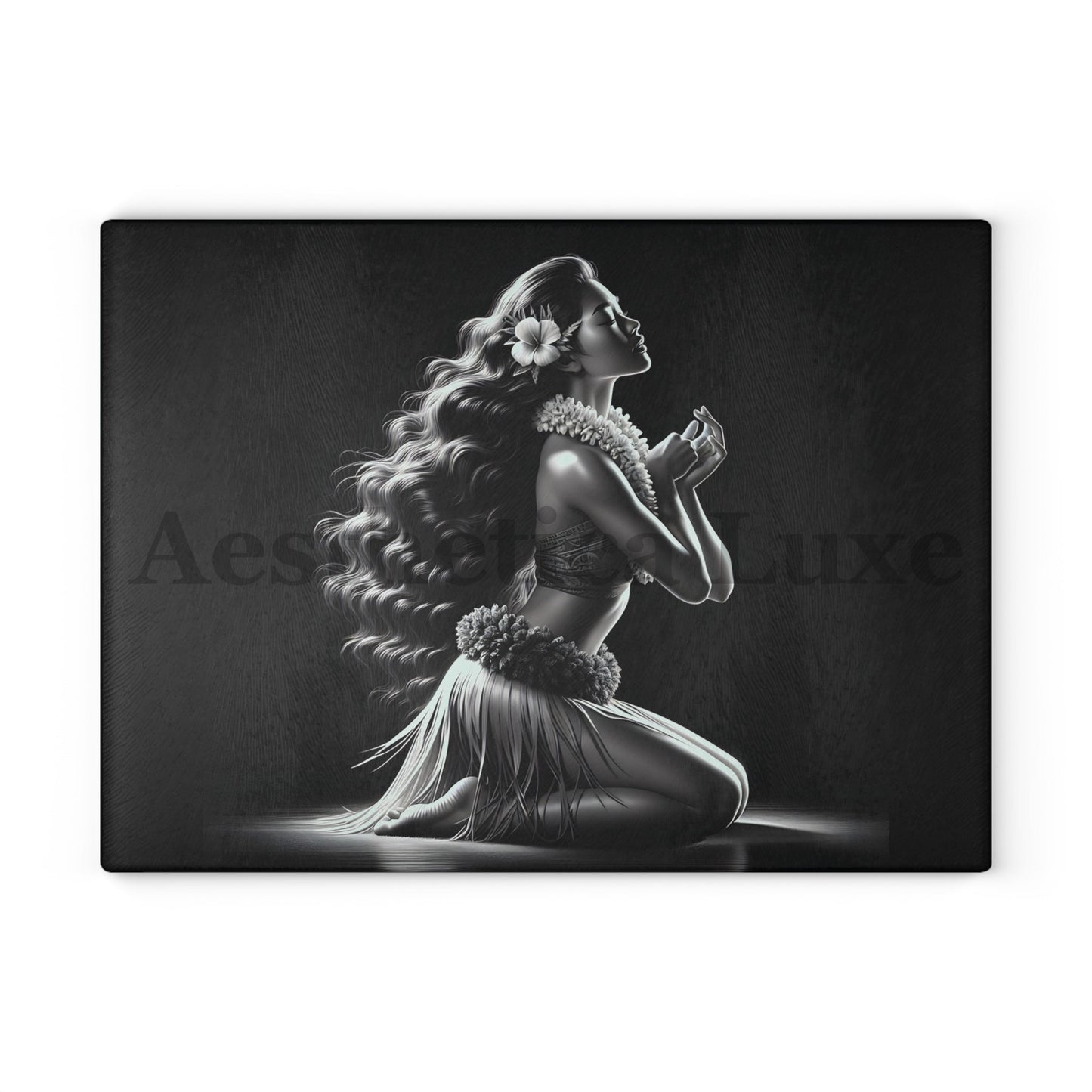 Hawaiian Grace Glass Cutting Board - Elegant Kitchen Decor for Inspiration and Celebration
