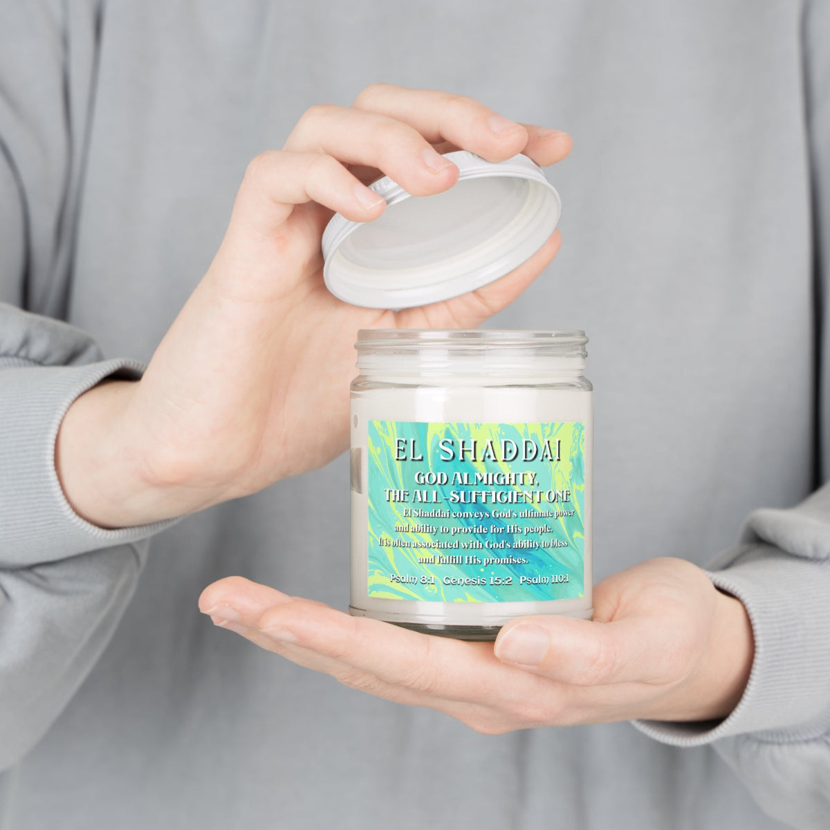 Scented Soy Candle 9 oz- El Shaddai, Names of God Series