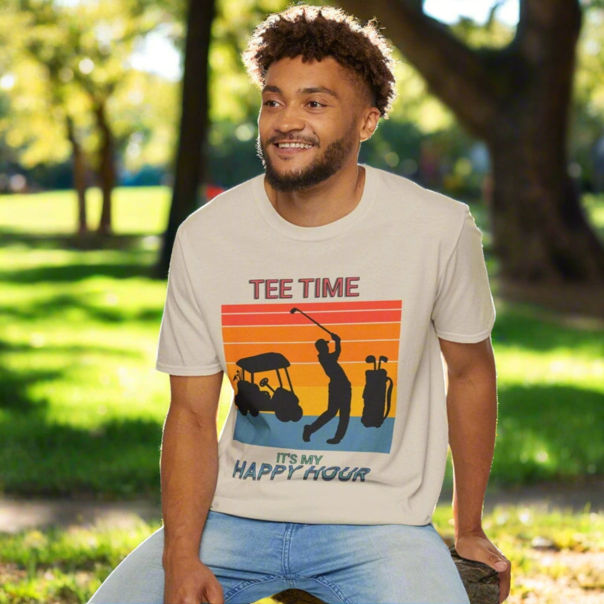 Tee Time, It’s My Happy Hour Unisex Softstyle T-Shirt