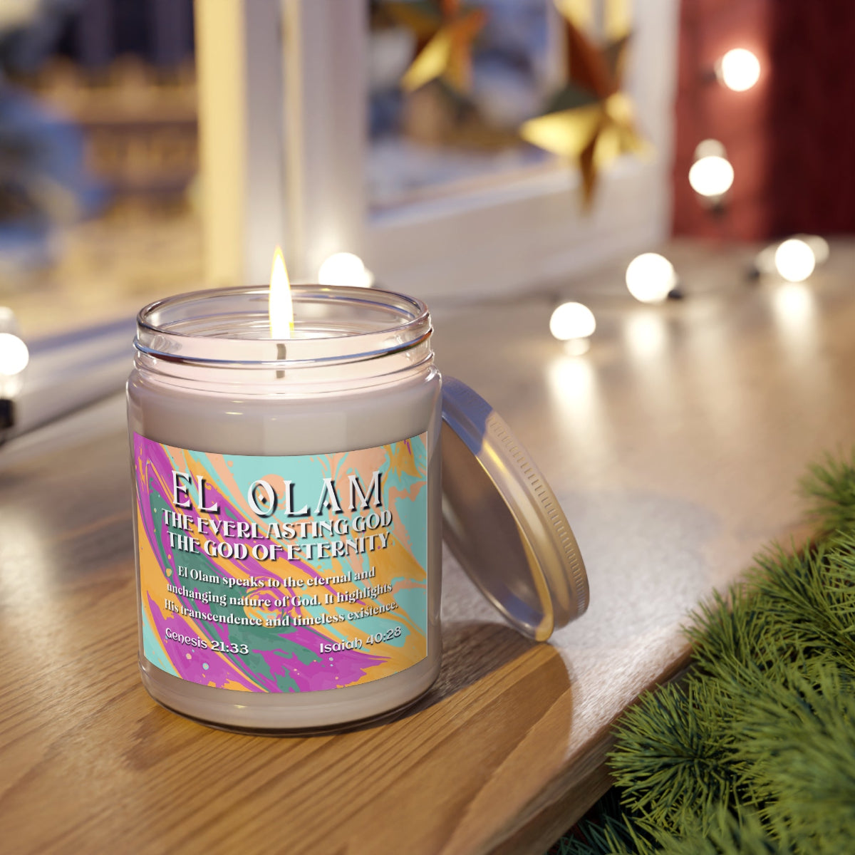 Scented Soy Candles, 9oz, El Olam, Names of God Series
