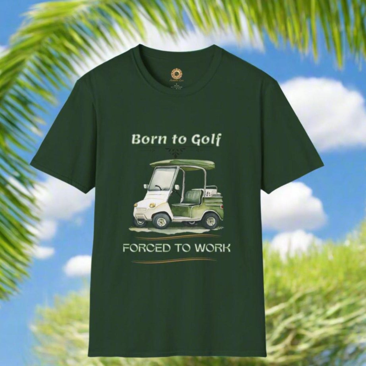 Born to Golf, Forced to Work Unisex Softstyle T-Shirt