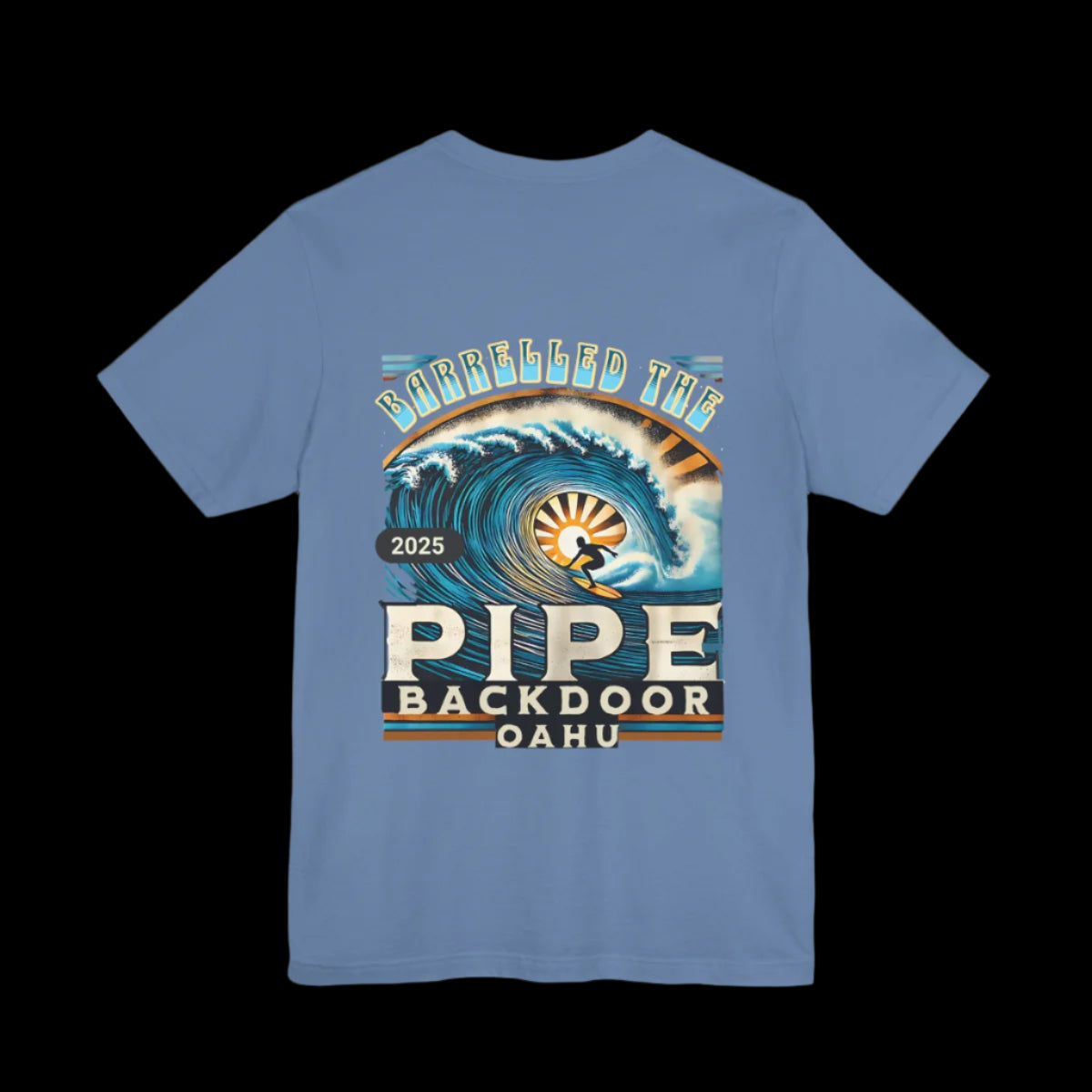 Barrelled the Backdoor at Pipeline Surfer Vibes Unisex Jersey Tee, Surfing T-Shirt, Beach Vacation Shirt, Ocean Wave Top, Surf Lover Gift