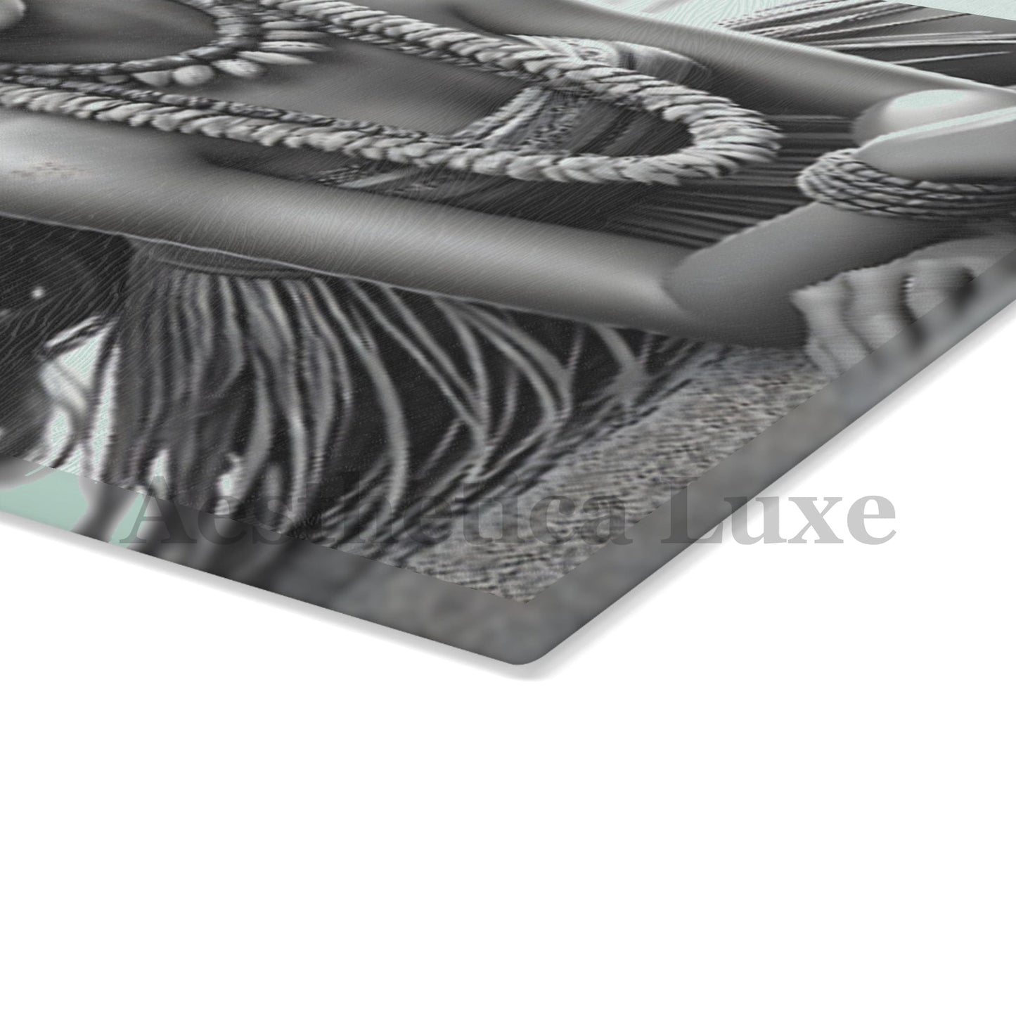 Hawaiian Sunset Glass Cutting Board with Tropical Hula Design