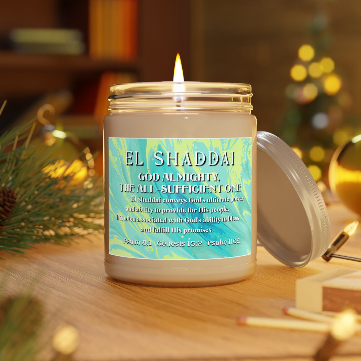 Scented Soy Candle 9 oz- El Shaddai, Names of God Series