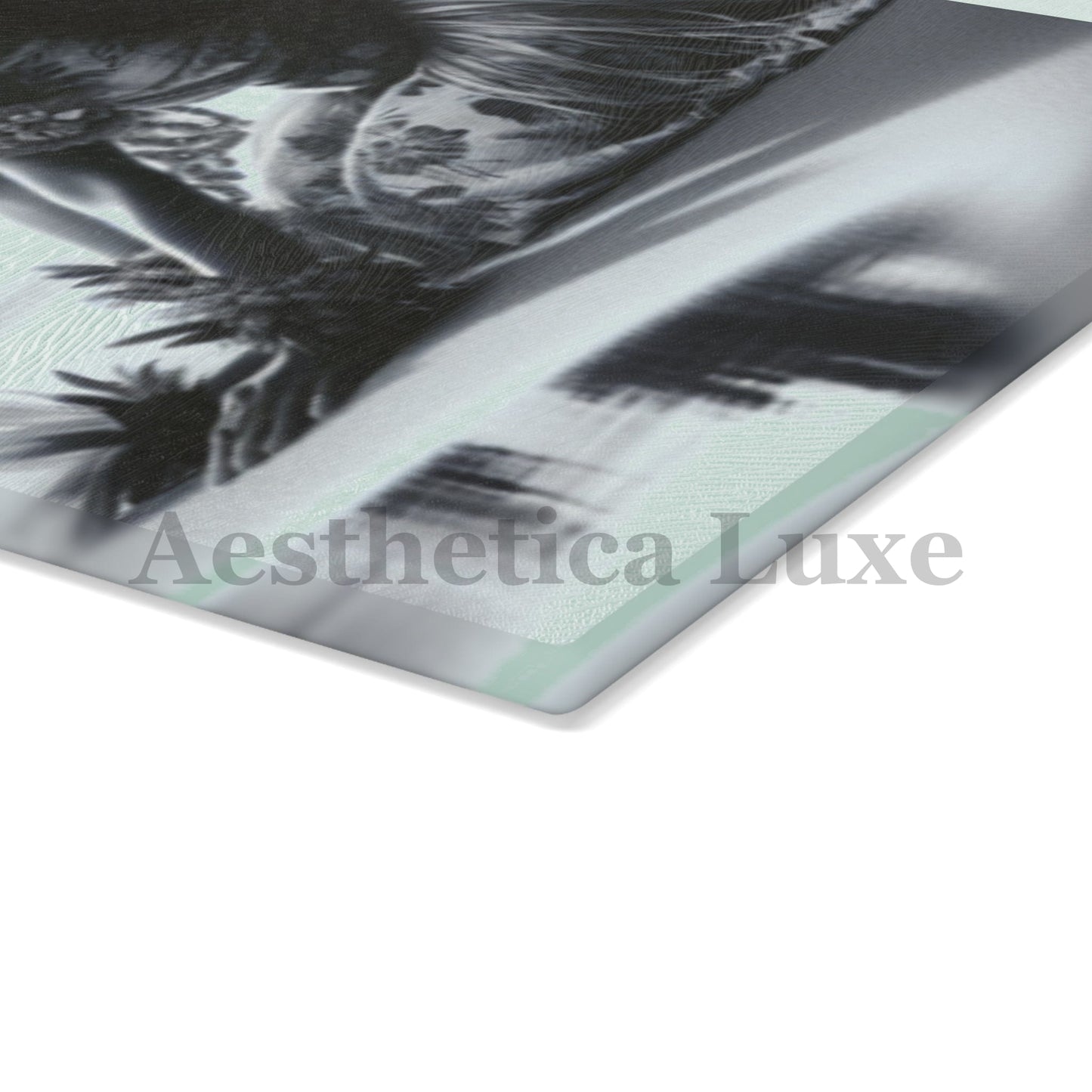 Tropical Hula Girl Glass Cutting Board - Elegant Kitchen Decor for Cooking & Entertaining
