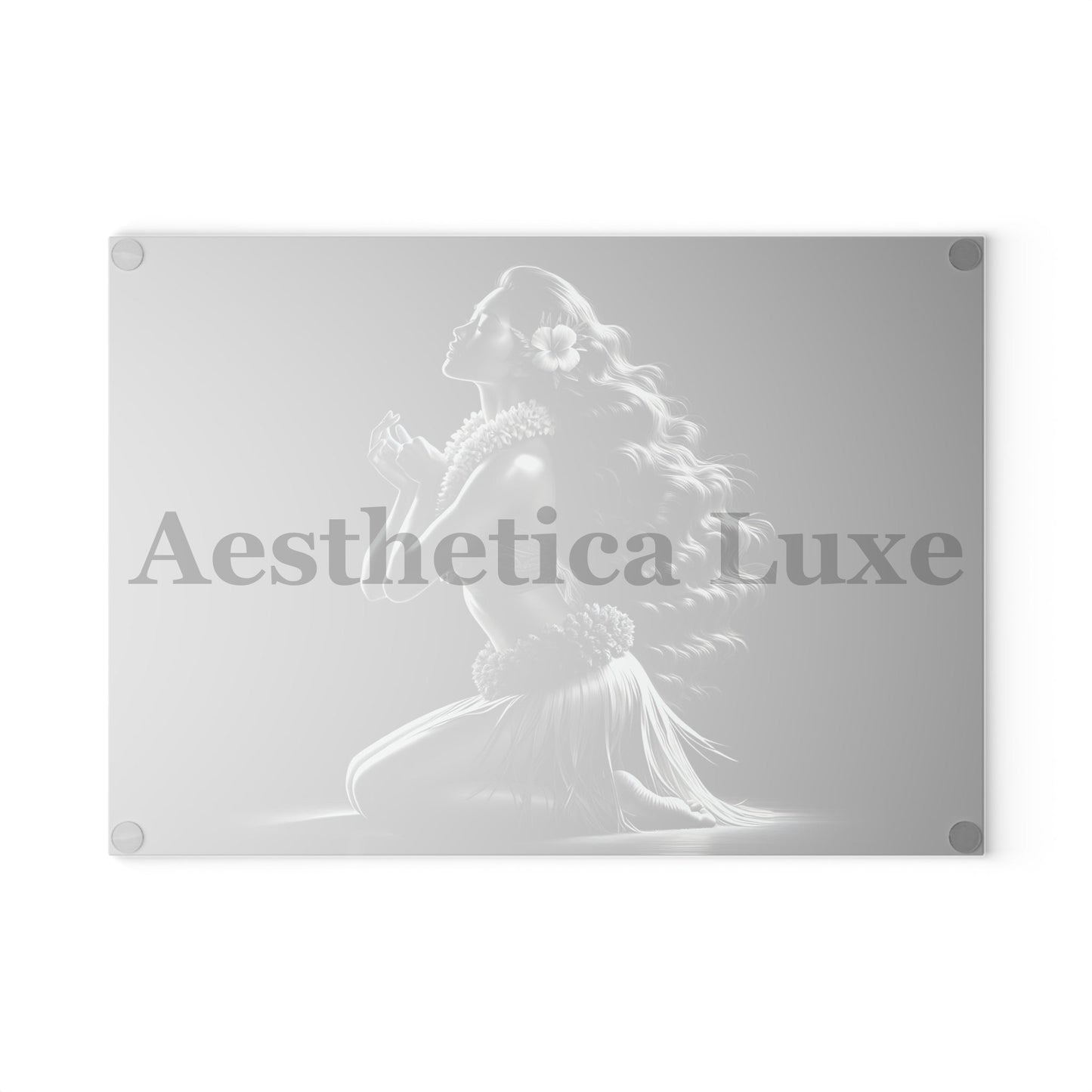Hawaiian Grace Glass Cutting Board - Elegant Kitchen Decor for Inspiration and Celebration