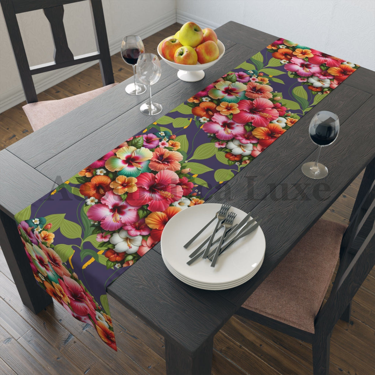 Floral Table Runner - Vibrant Cotton & Poly Home Decor