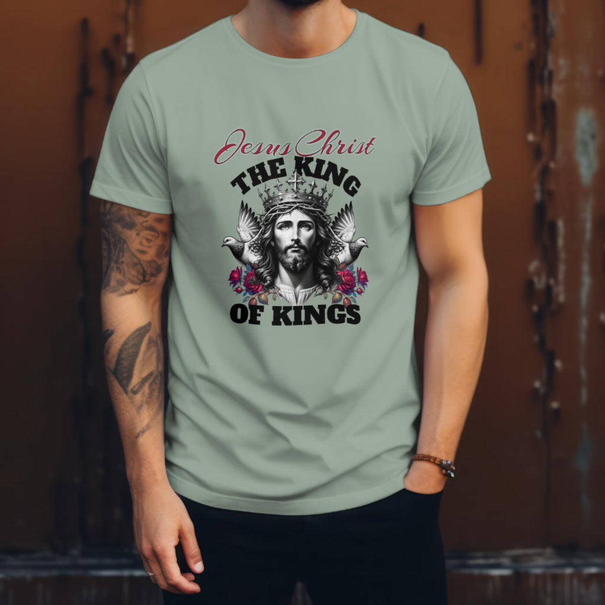 Jesus Christ King of Kings Unisex Jersey Short Sleeve T-Shirt