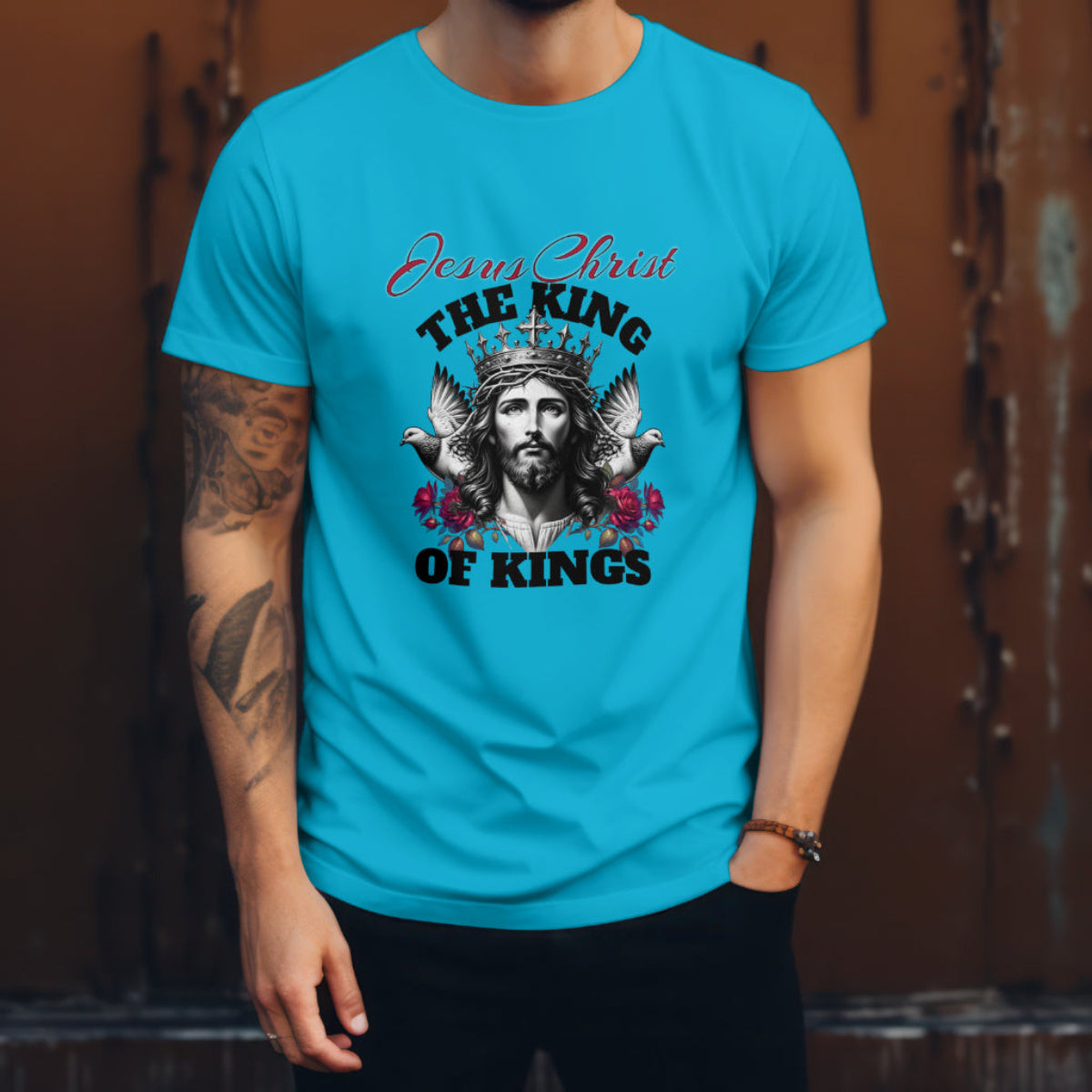 Jesus Christ King of Kings Unisex Jersey Short Sleeve T-Shirt
