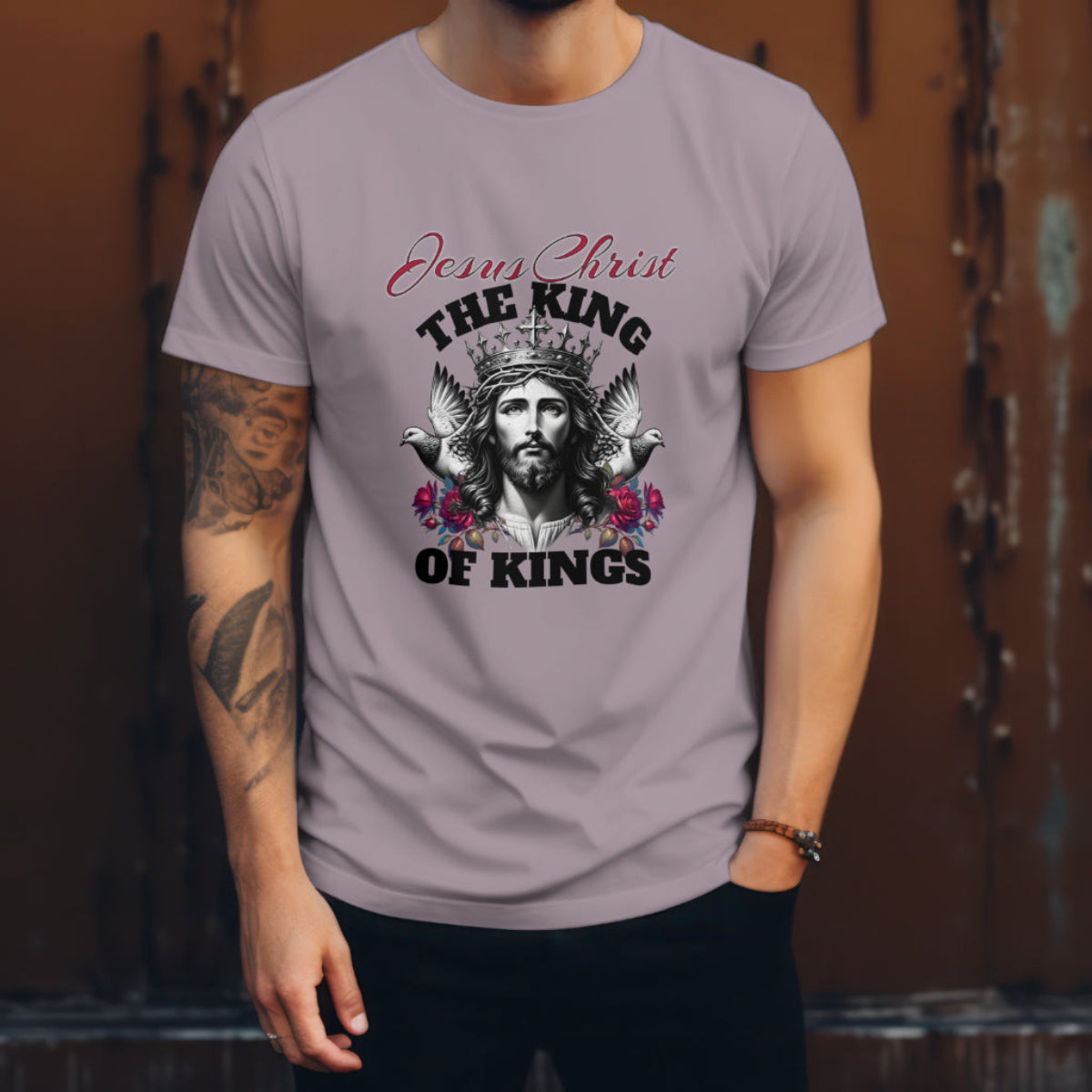 Jesus Christ King of Kings Unisex Jersey Short Sleeve T-Shirt