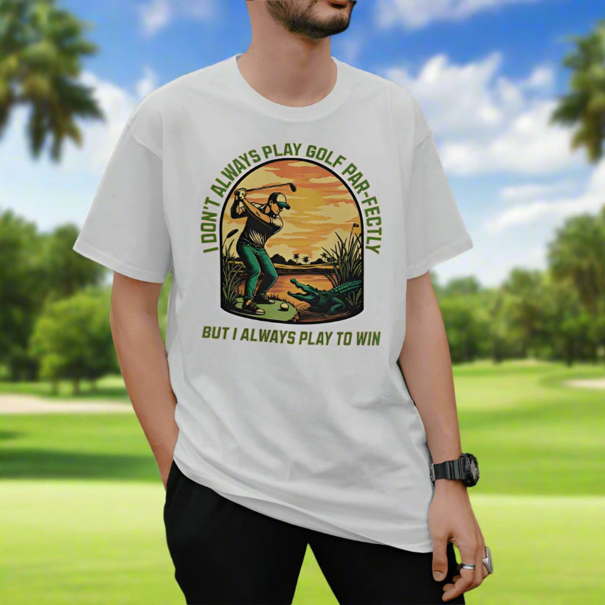 I Don’t Always Play Golf Par-fectly , But I Always Play to Win Unisex Softstyle T-Shirt