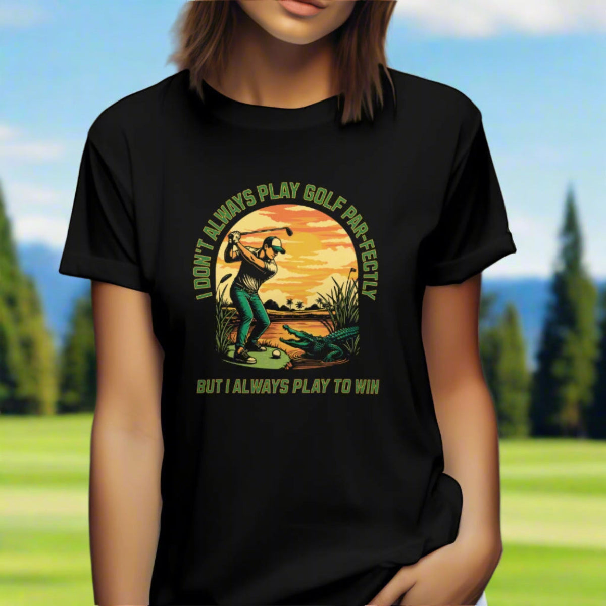 I Don’t Always Play Golf Par-fectly , But I Always Play to Win Unisex Softstyle T-Shirt