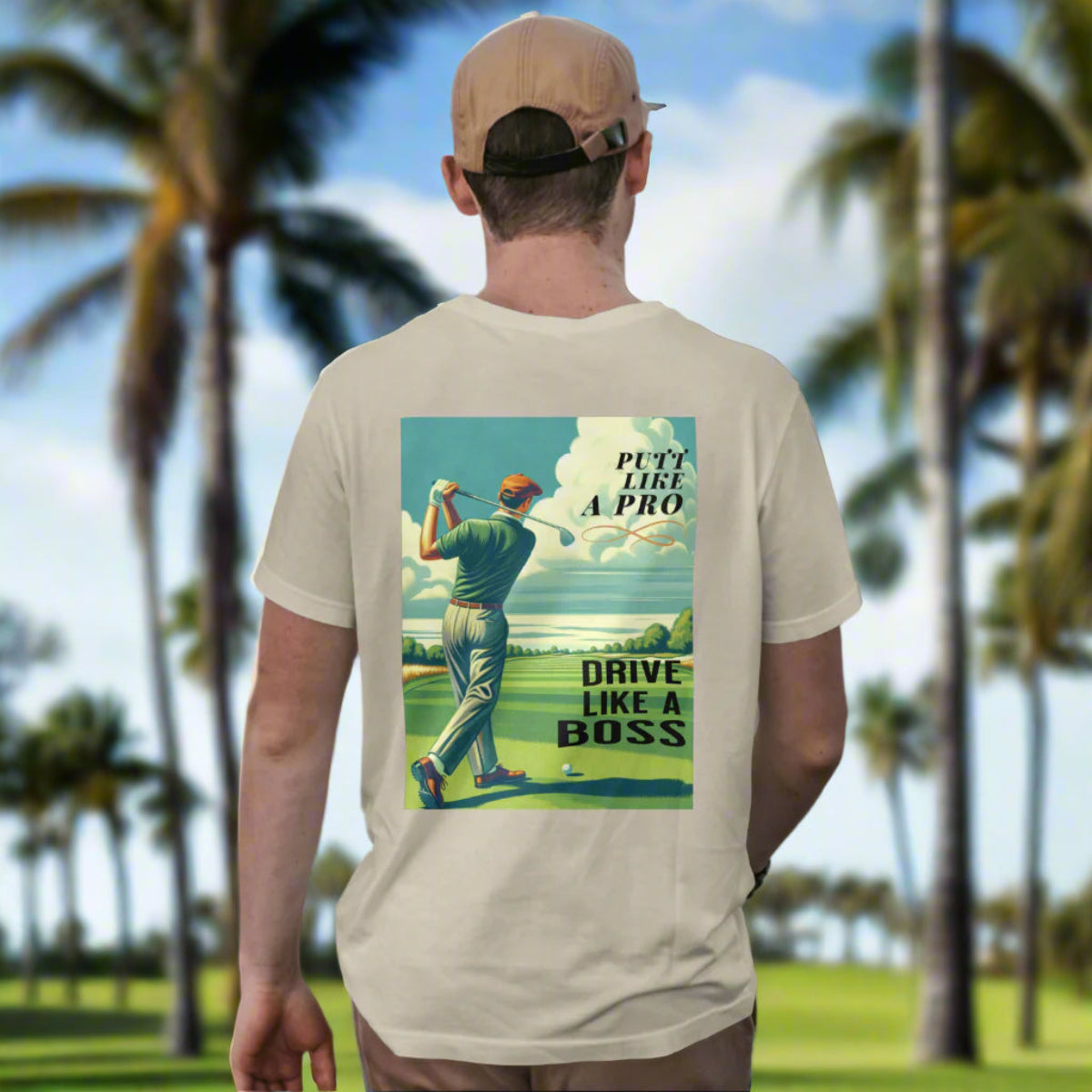 Putt Like a Pro, Drive Like a Boss Unisex Softstyle T-Shirt