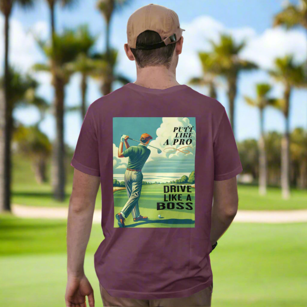Putt Like a Pro, Drive Like a Boss Unisex Softstyle T-Shirt