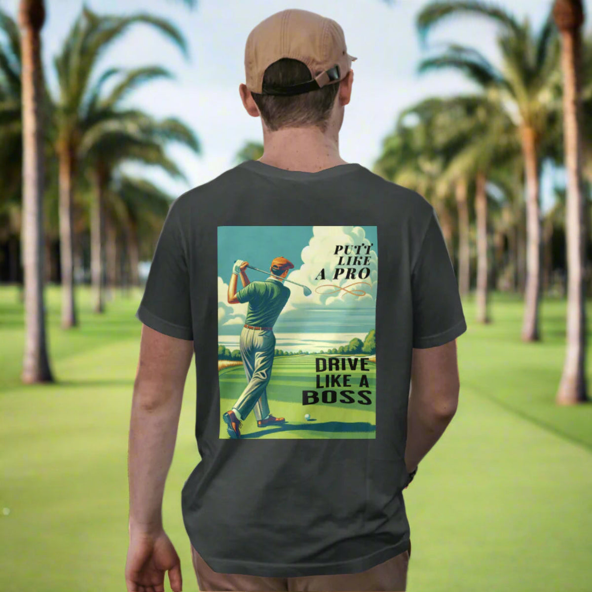 Putt Like a Pro, Drive Like a Boss Unisex Softstyle T-Shirt