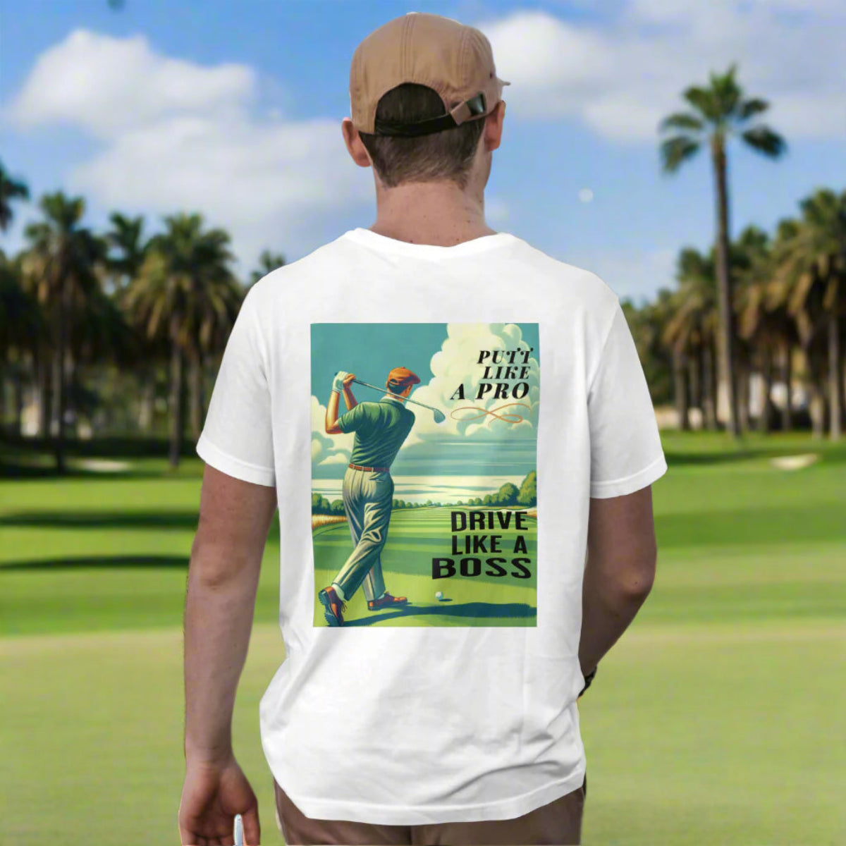 Putt Like a Pro, Drive Like a Boss Unisex Softstyle T-Shirt