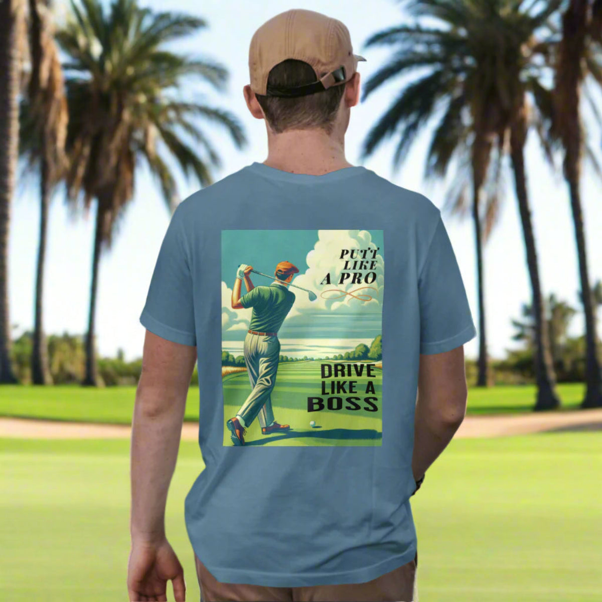 Putt Like a Pro, Drive Like a Boss Unisex Softstyle T-Shirt