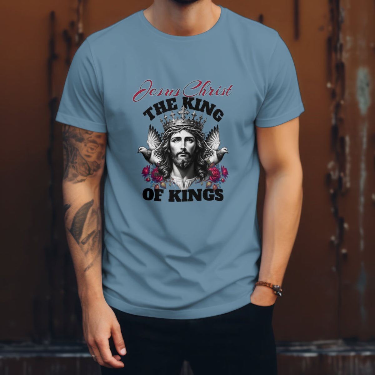 Jesus Christ King of Kings Unisex Jersey Short Sleeve T-Shirt