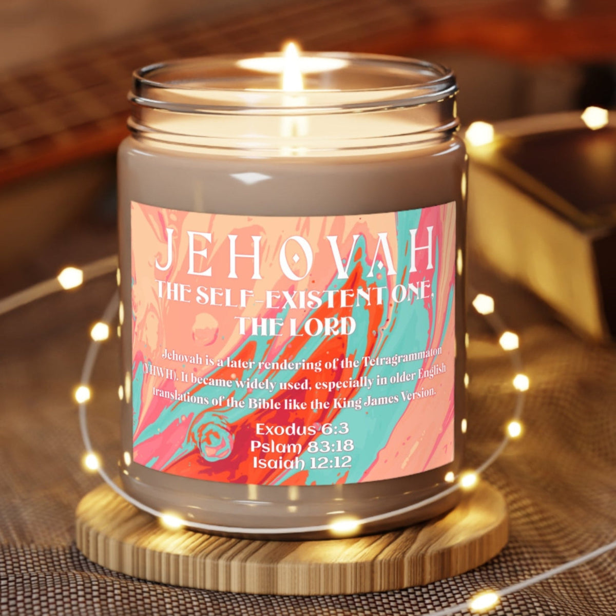 Scented Candle, Jehovah - Names of God Series Candles, 9oz