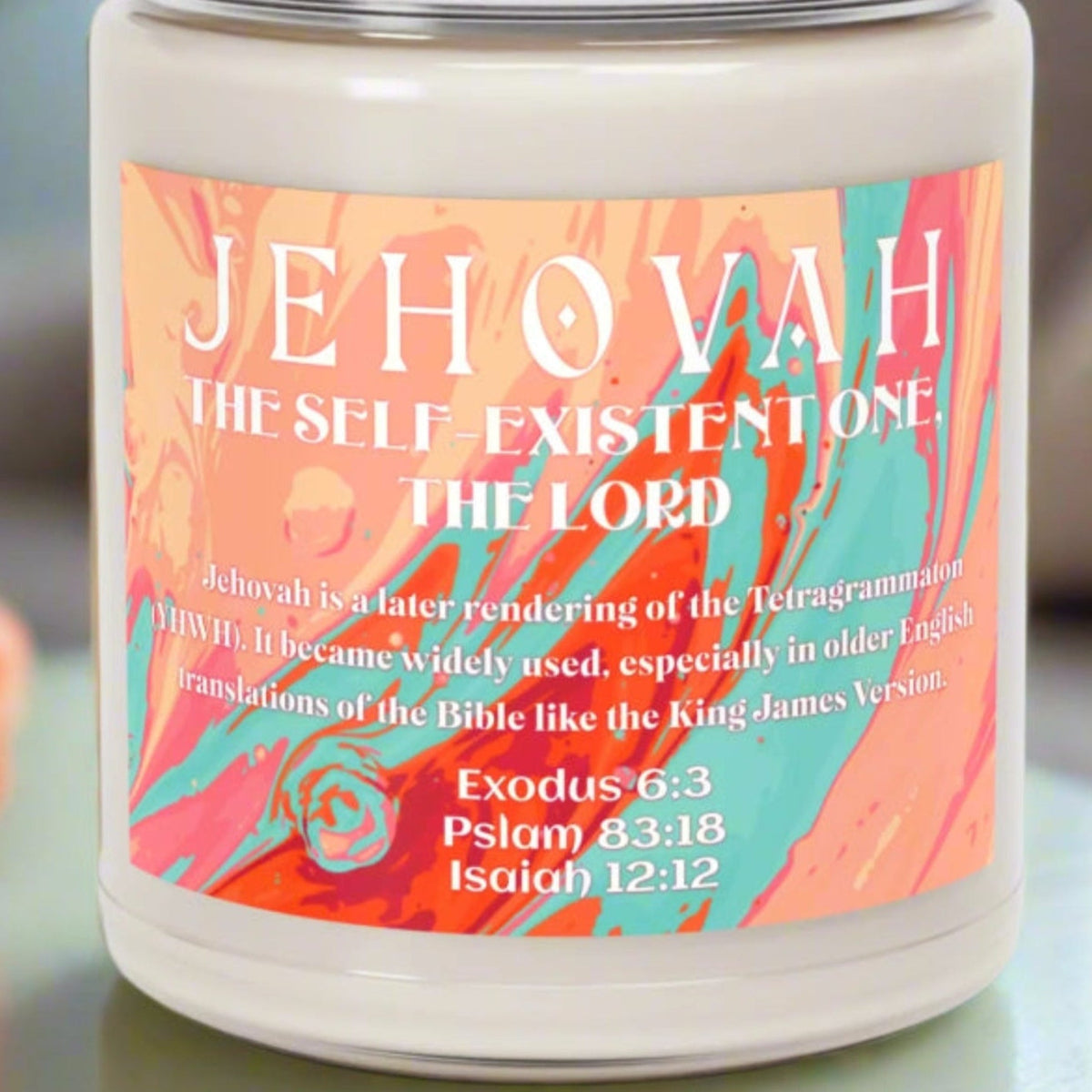 Scented Candle, Jehovah - Names of God Series Candles, 9oz