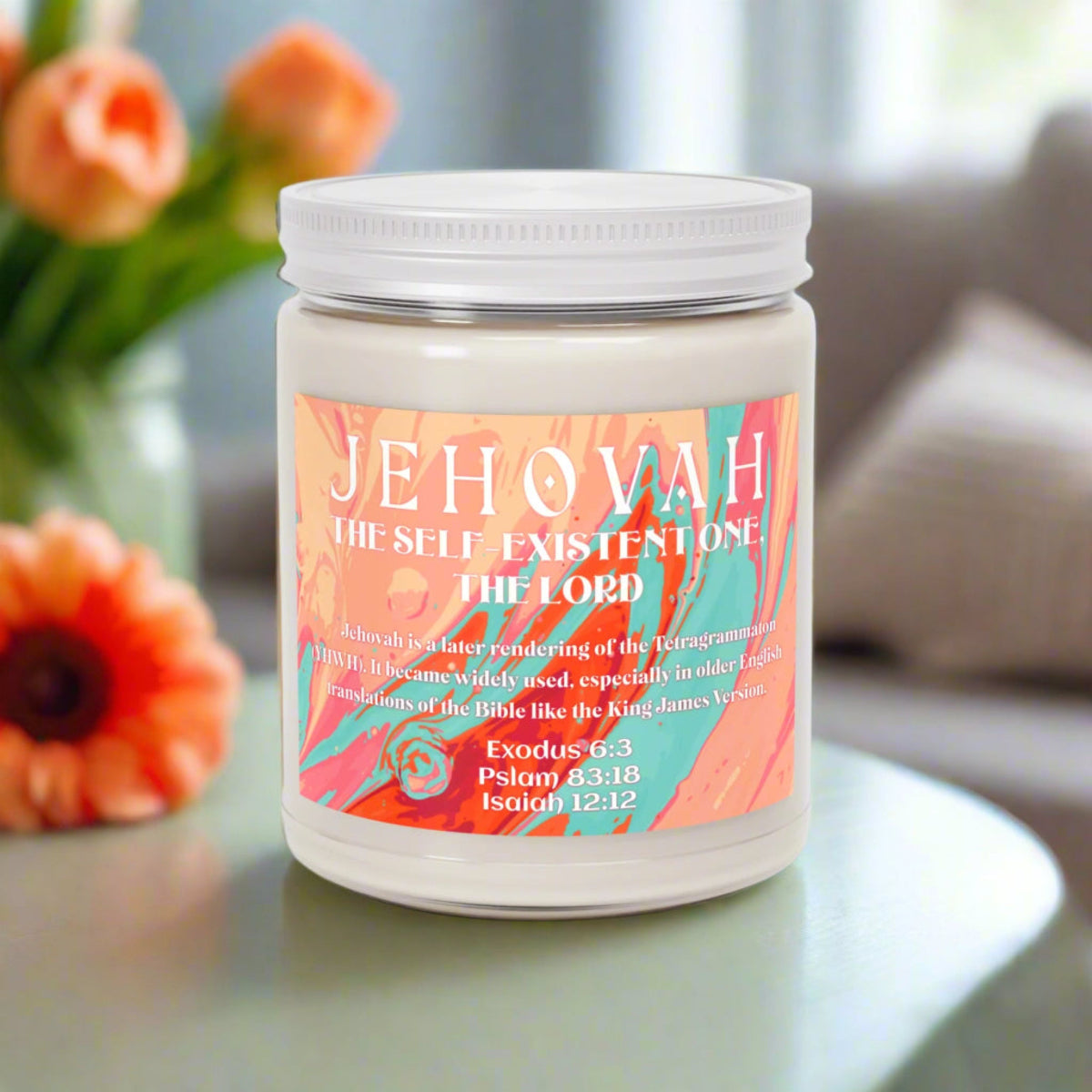 Scented Candle, Jehovah - Names of God Series Candles, 9oz