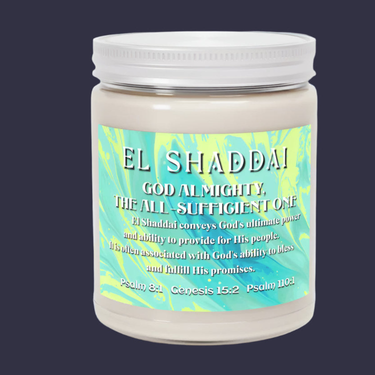 Scented Soy Candle 9 oz- El Shaddai, Names of God Series