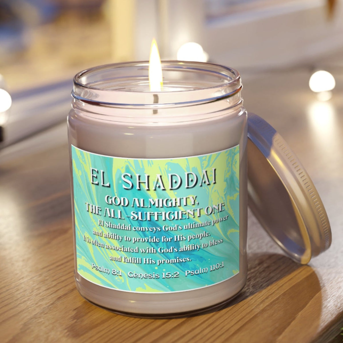 Scented Soy Candle 9 oz- El Shaddai, Names of God Series
