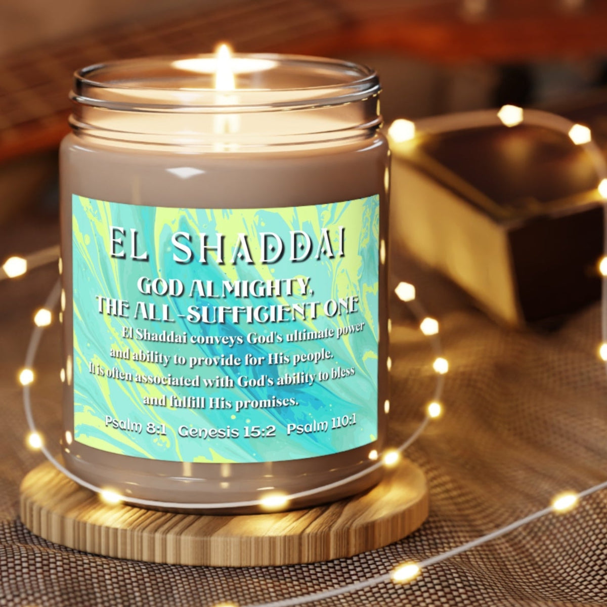 Scented Soy Candle 9 oz- El Shaddai, Names of God Series