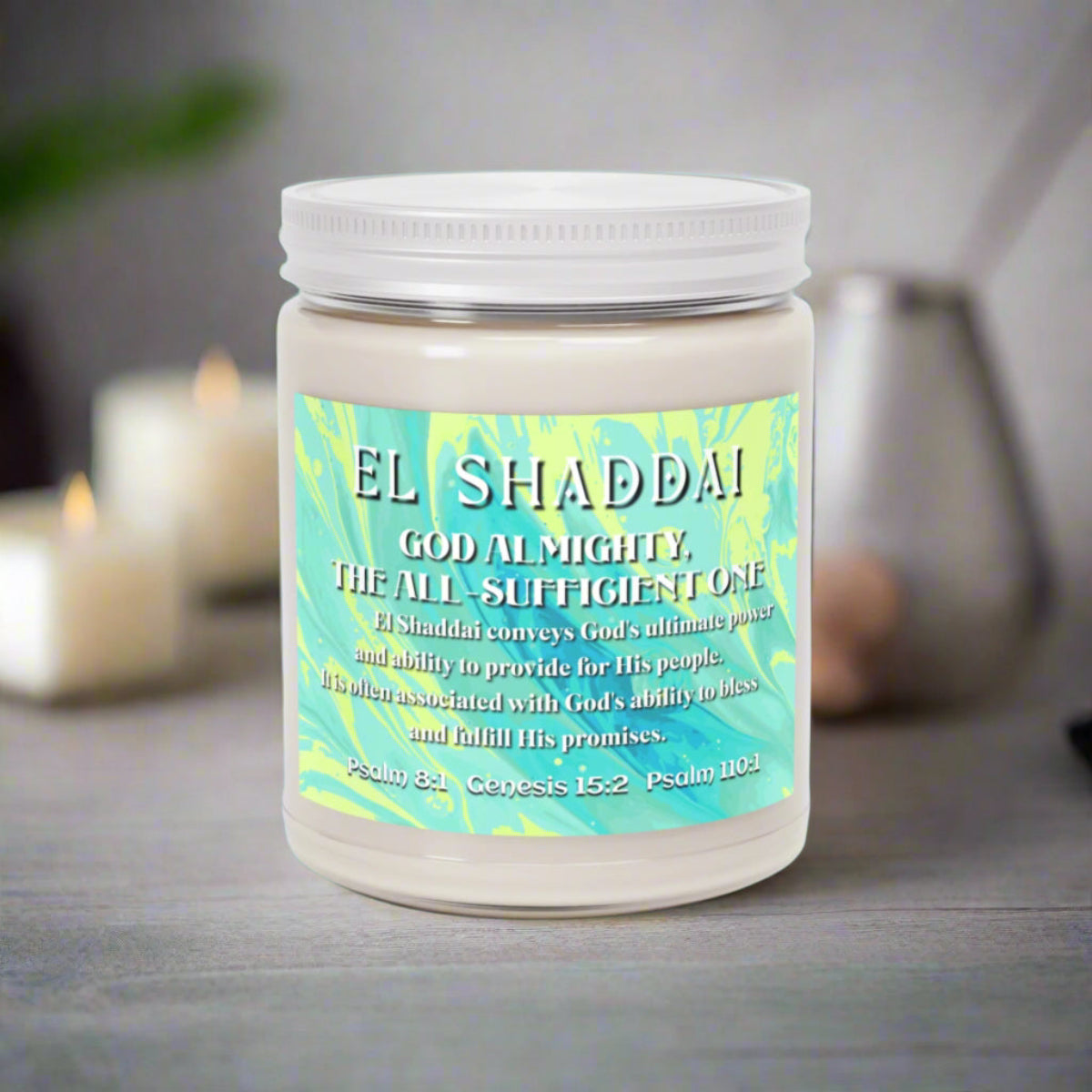 Scented Soy Candle 9 oz- El Shaddai, Names of God Series
