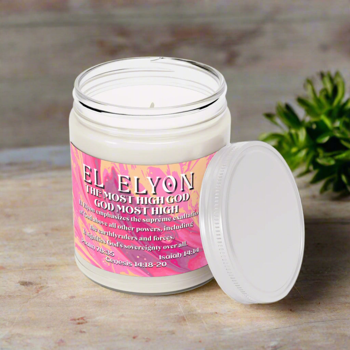 Scented Soy Candle, El Elyon - Names of God Series, 9oz