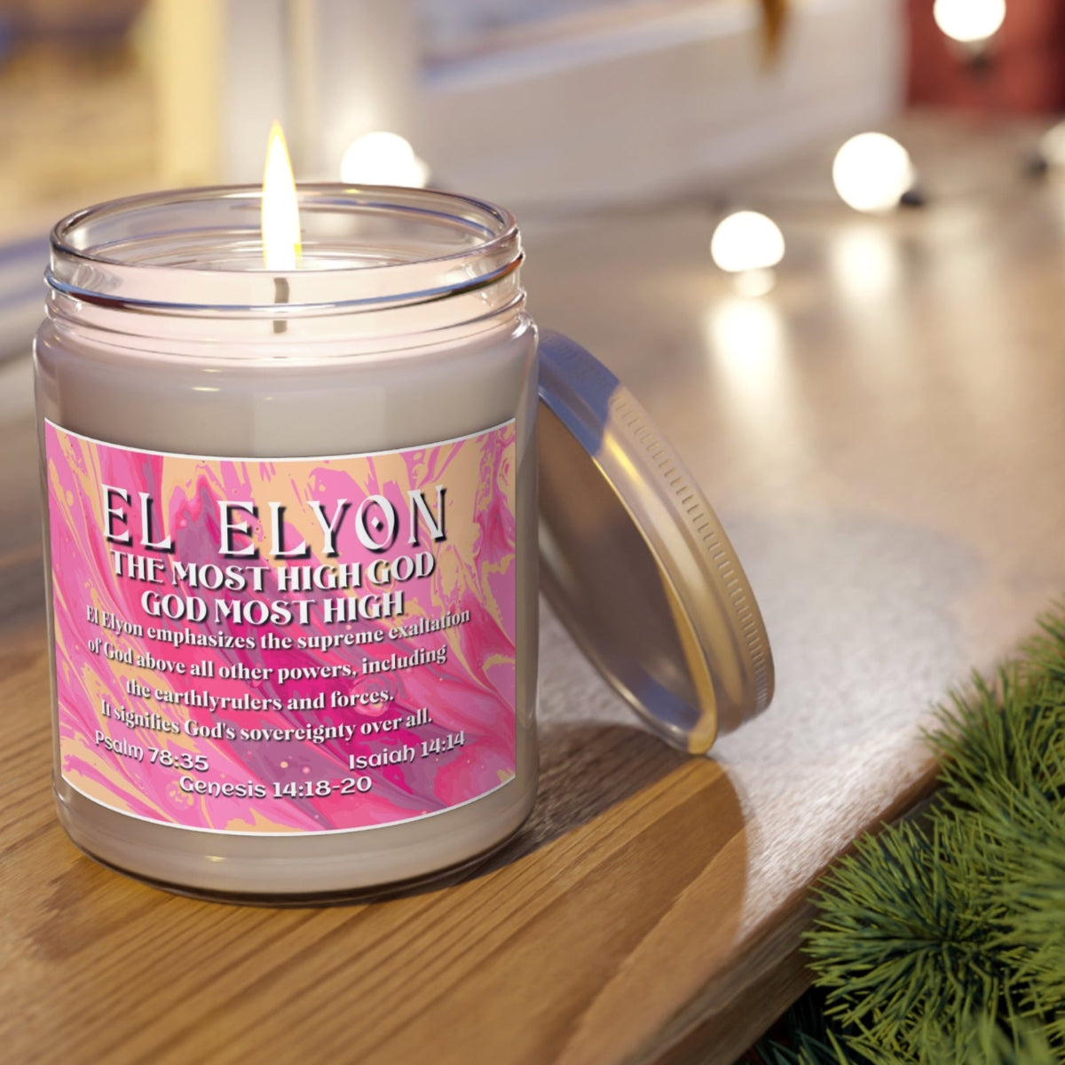 Scented Soy Candle, El Elyon - Names of God Series, 9oz