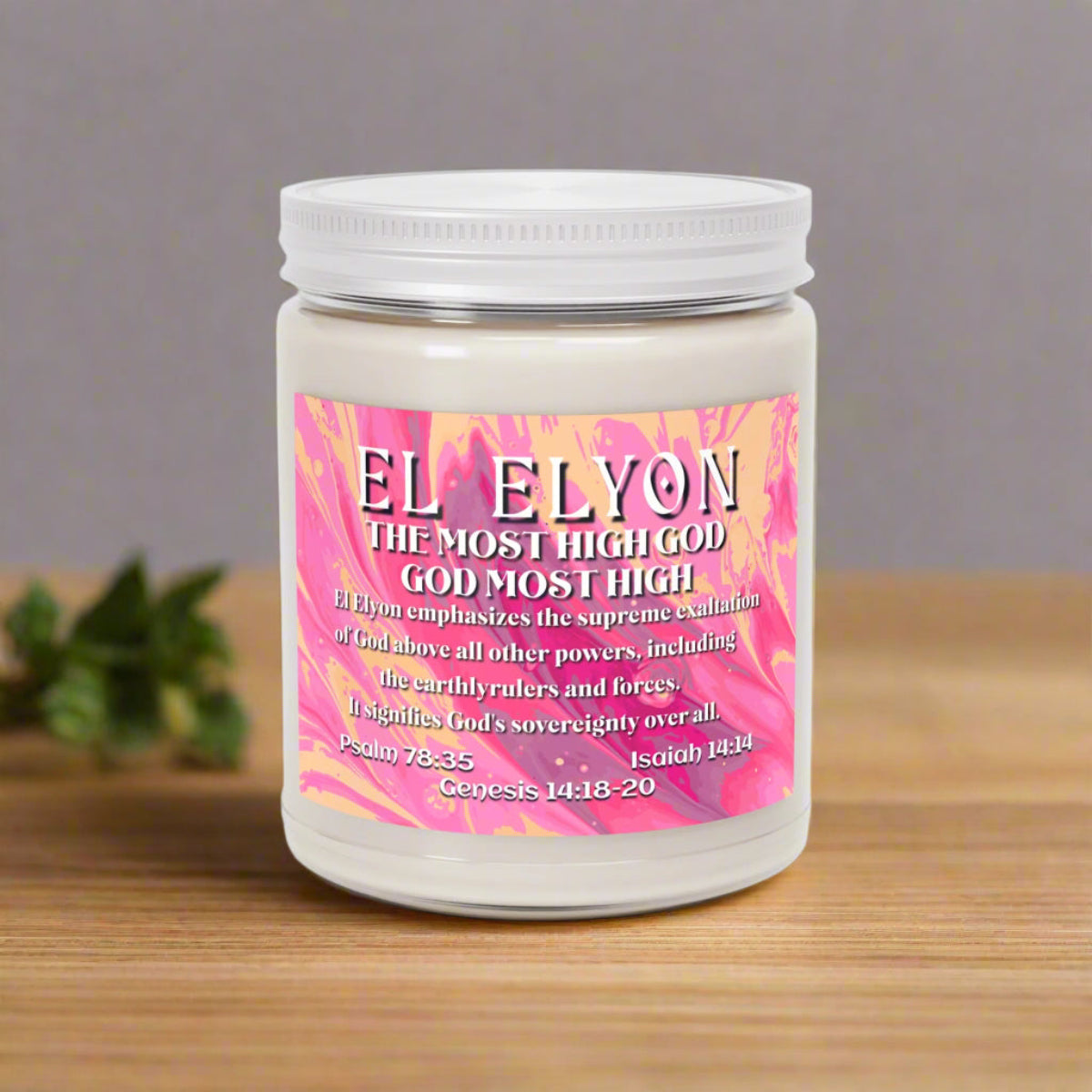 Scented Soy Candle, El Elyon - Names of God Series, 9oz