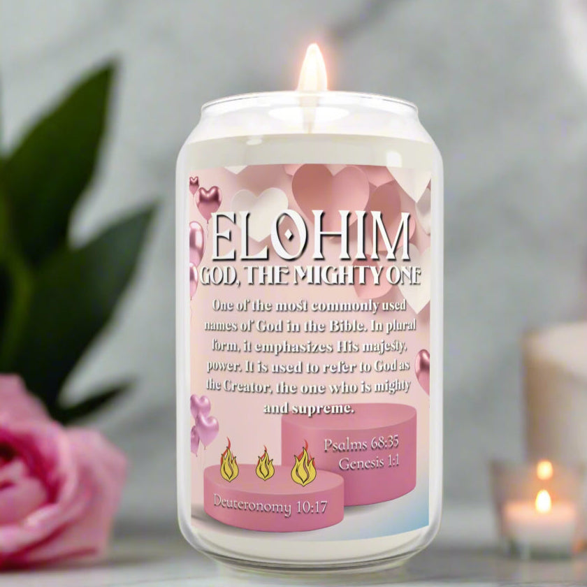 Elohim Candle, names of God series 13.75oz Scented Soy Candle