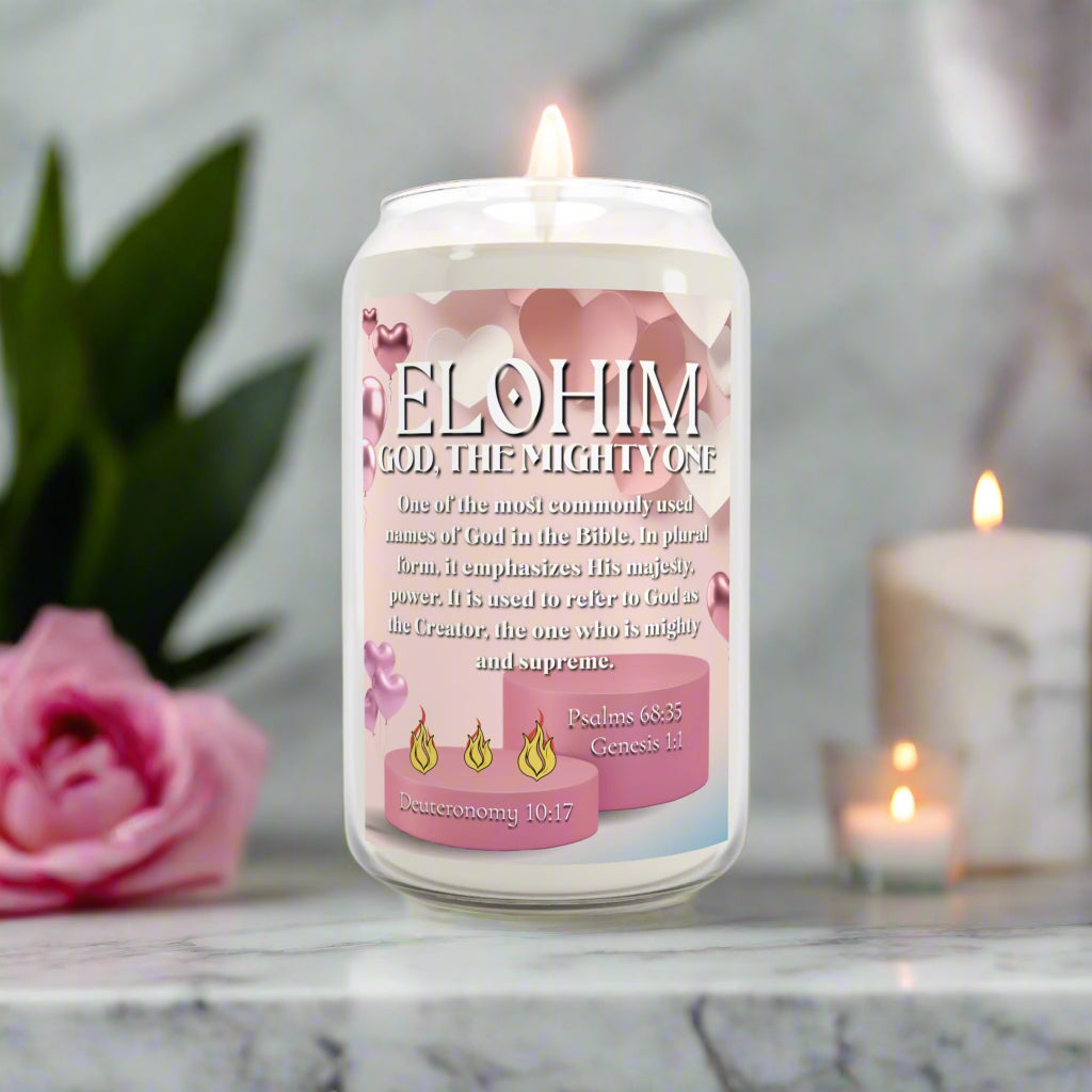 Elohim Candle, names of God series 13.75oz Scented Soy Candle