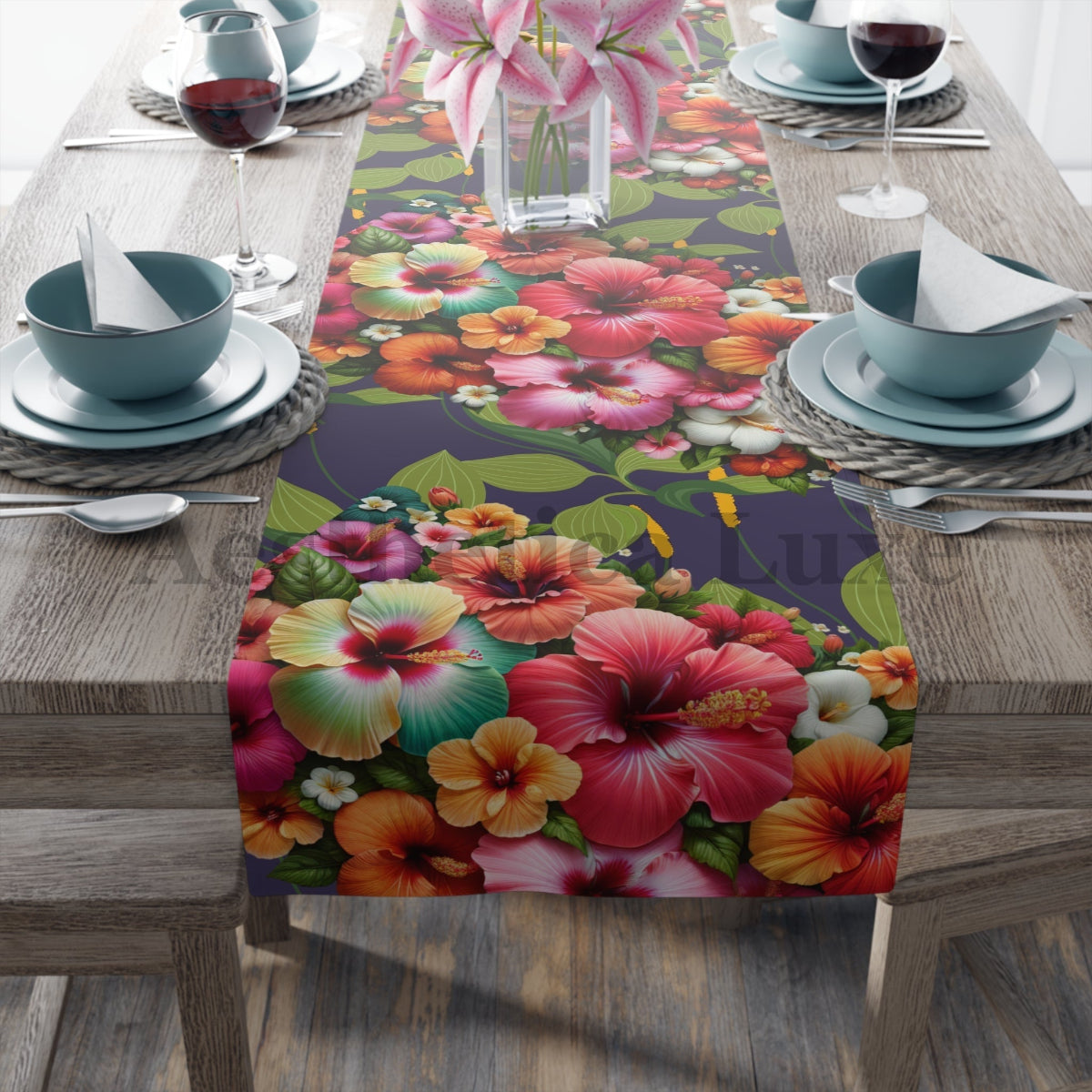 Floral Table Runner - Vibrant Cotton & Poly Home Decor