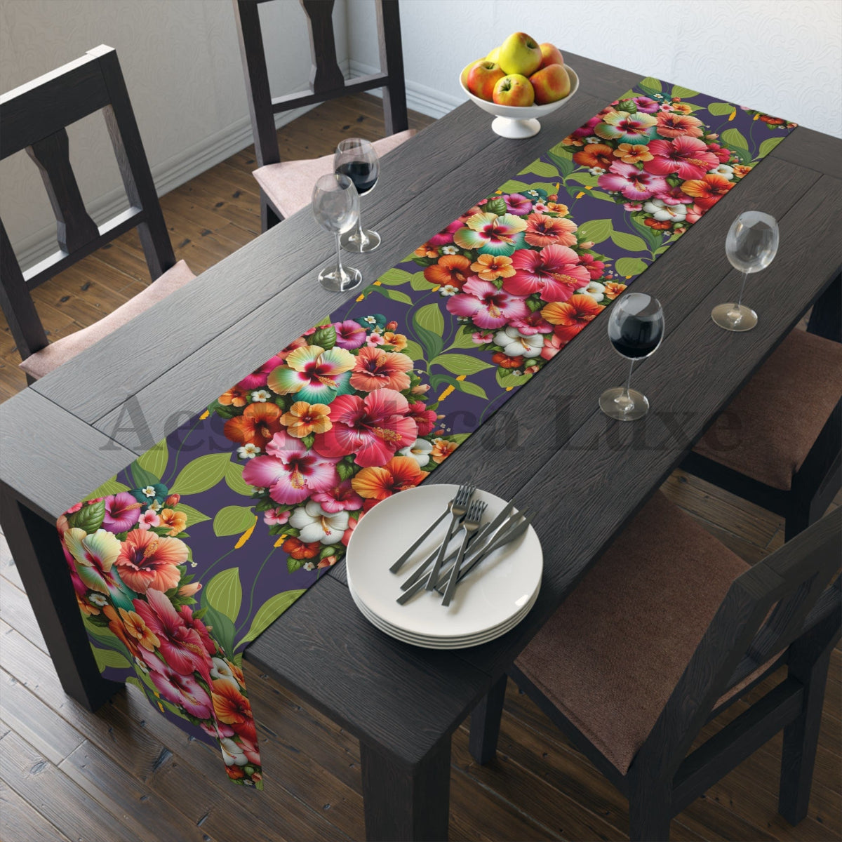 Floral Table Runner - Vibrant Cotton & Poly Home Decor