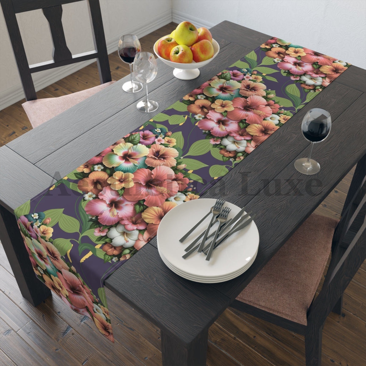 Floral Table Runner - Vibrant Cotton & Poly Home Decor