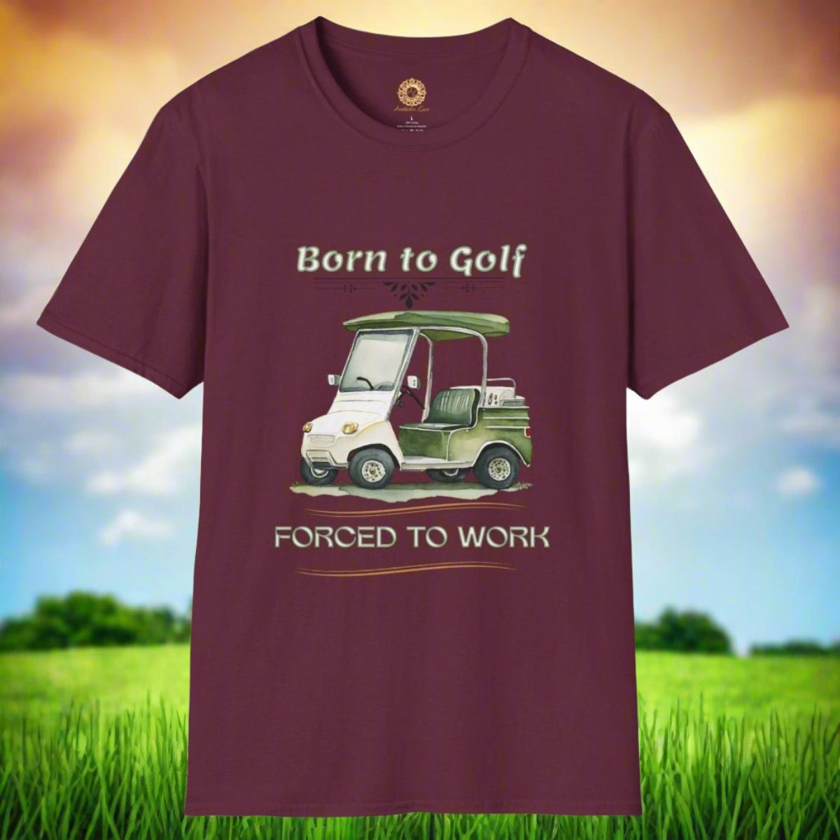 Born to Golf, Forced to Work Unisex Softstyle T-Shirt