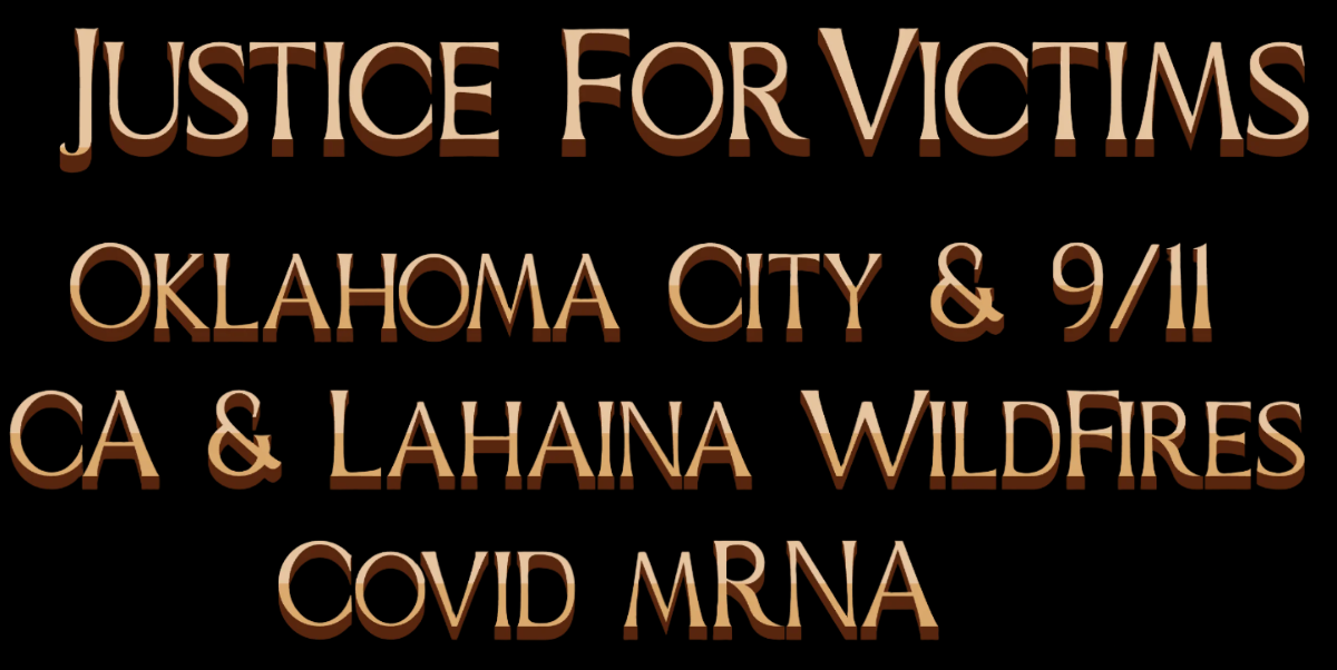 Chaos Reigns when Justice Rests Pocket T-shirt, Justice for Victims: Oklahoma City, 9/11, Wildfires, mRNA