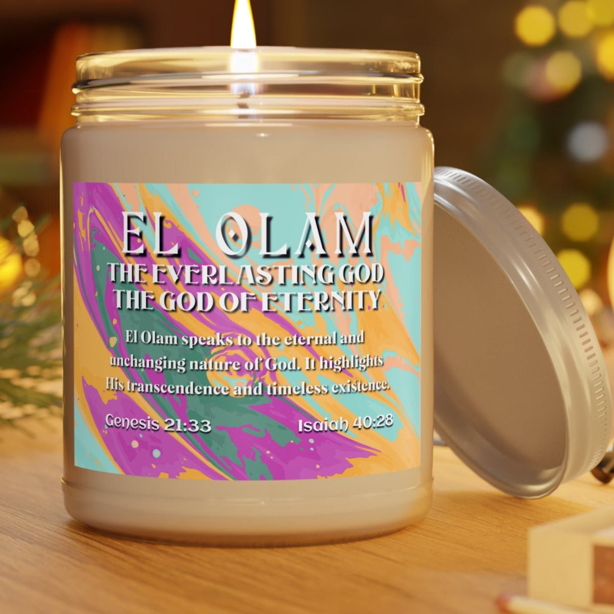 Scented Soy Candles, 9oz, El Olam, Names of God Series