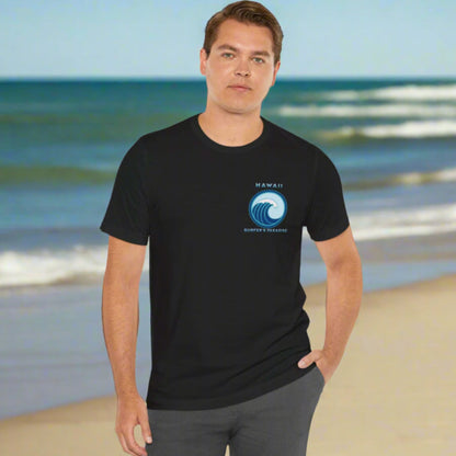 Barrelled the Backdoor at Pipeline Surfer Vibes Unisex Jersey Tee, Surfing T-Shirt, Beach Vacation Shirt, Ocean Wave Top, Surf Lover Gift