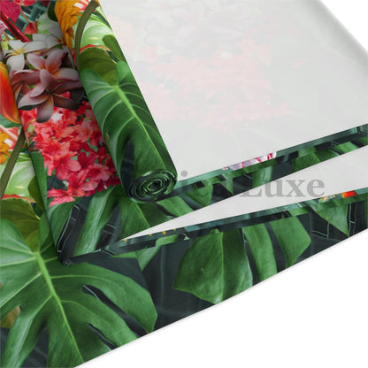 Tropical Floral Table Runner - Vibrant Botanical Cotton & Poly Decor