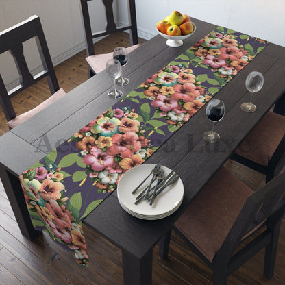 Floral Table Runner - Vibrant Cotton & Poly Home Decor