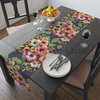 Floral Table Runner - Vibrant Cotton & Poly Home Decor